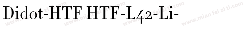 Didot-HTF HTF-L42-Li字体转换